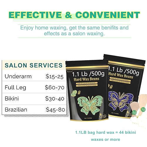 Miniatura 5 de Cuentas de cera para depilación, granos de cera dura sin dolor de 1.1 libras para bikini, cara de ceja, cuentas de cera para piel sensible en casa,