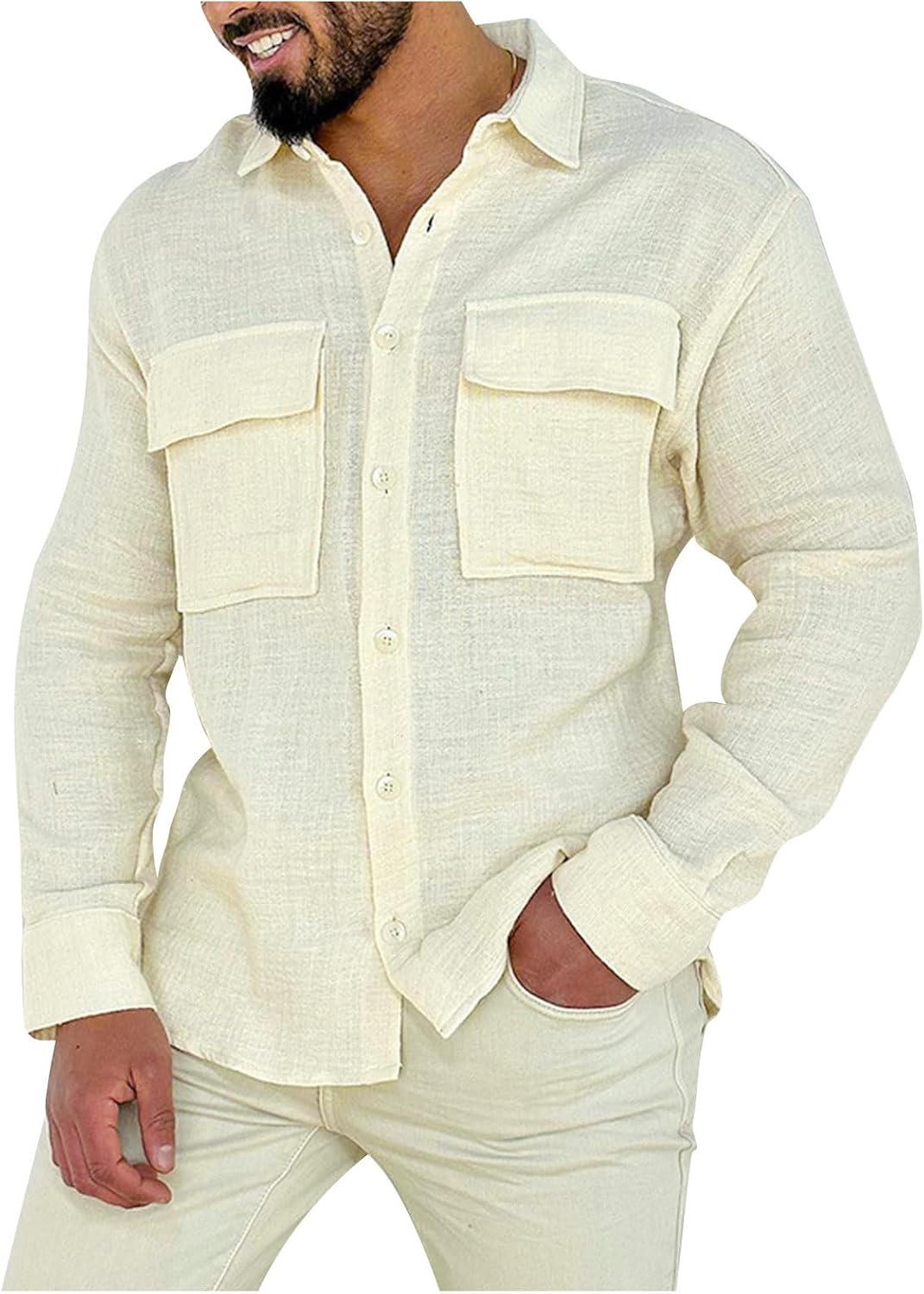 Chemise Hawaïenne Homme Manches Courtes - Coton/Polyester - Infroissable - Style Plage/Vacances