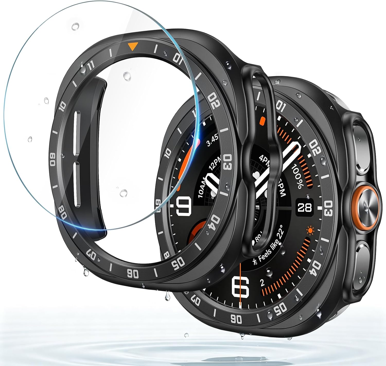 Misxi [2+2 Pack Case and Screen Protector for 47mm Galaxy Watch Ultra 2