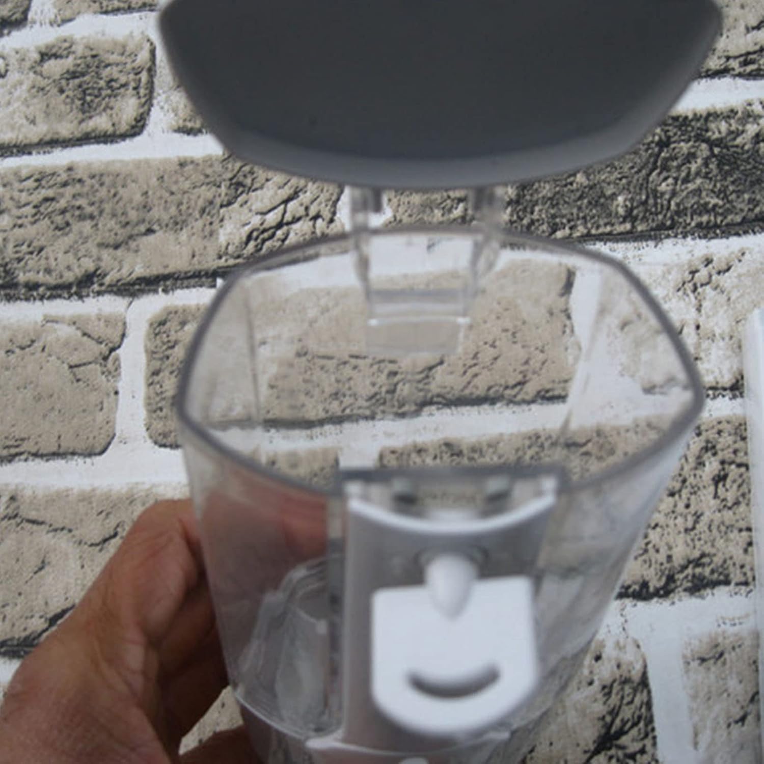 Manual Soap Dispenser 350ml ABS Plastic Wall Mounted Sliver image 3
