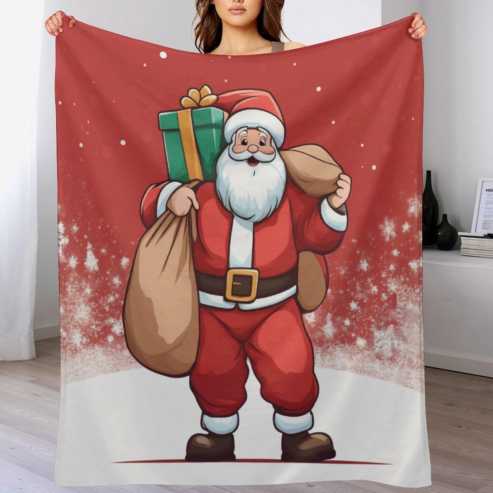 Plaid doux et chaud Père Noël pour vos soirées d'hiver cocooning au salon