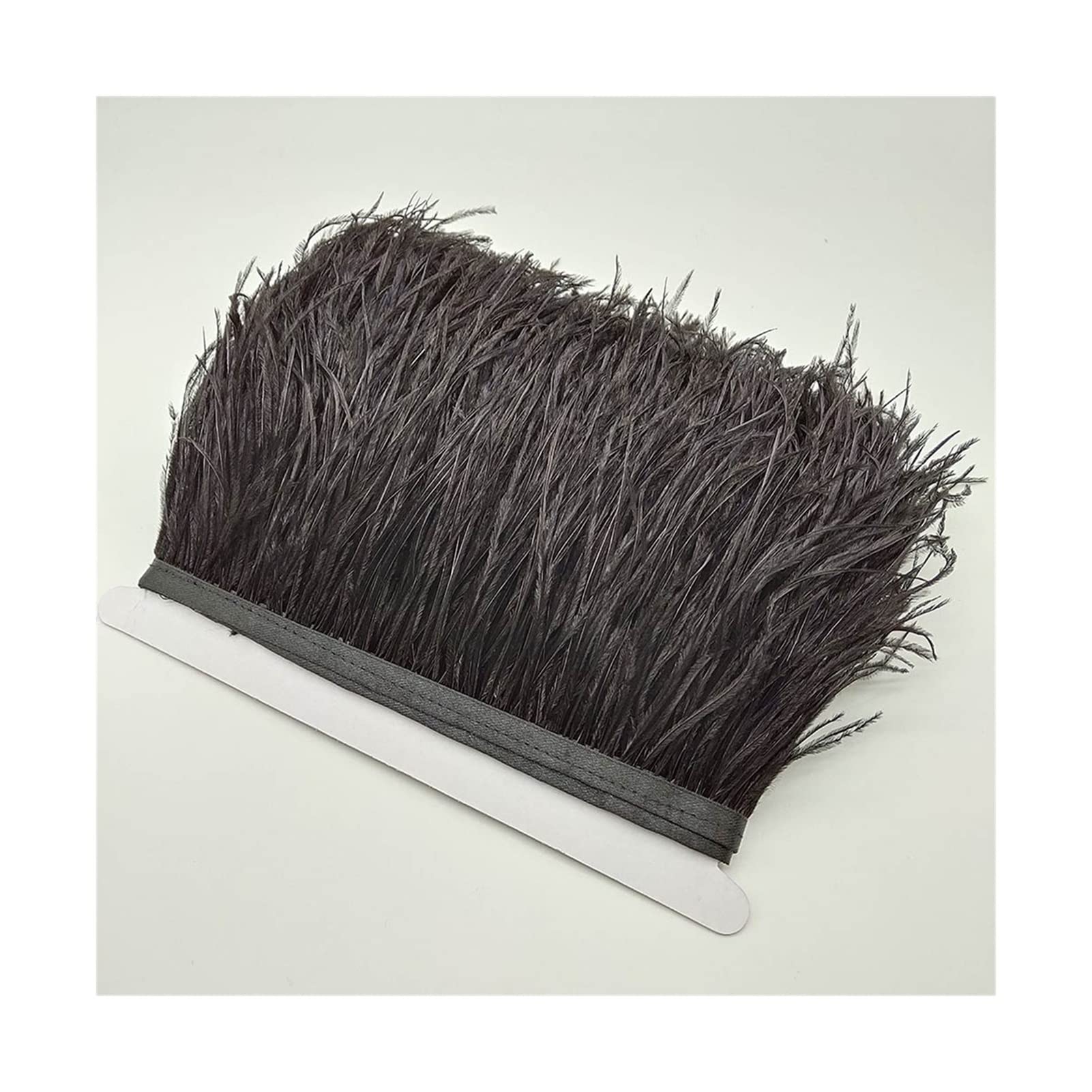 Garniture plumes d'autruche prune | Ruban naturel de 7,6-10,2 cm pour couture de déguisement