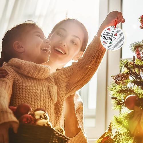 Miniatura 125 de Adorno de Navidad personalizado, foto personalizada con imagen y nombre, decoración del árbol de Navidad, bolsa de terciopelo incluida, adorno