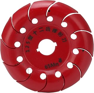 Wood Carving Disc 90mm 12 Teeth Wood Grinding Wheel Shaping Disc Stainless Steel Standard Angle Grinder Disc for Sanding, Carving, Shaping, Polishing(Red)