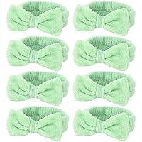 Vista 31 de Ondder Diadema de spa para lavar la cara, paquete de 8 diademas blancas para el cuidado de la piel para mujeres y niñas, de tela de rizo, lindas