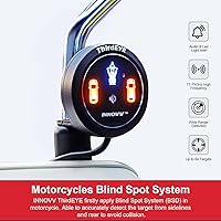 Vista 3 de INNOVV ThirdEYE - Sistema de punto ciego para motocicleta con alerta de voz e indicadores, sistema de asistente de moto impermeable, detecta