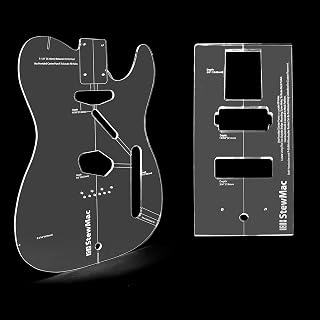 StewMac Routing Template for Vintage Tele, Body Set (2376) – Precision Acrylic Template Set for Guitar Building – Includes Traditional & Custom Pickup Routing Options