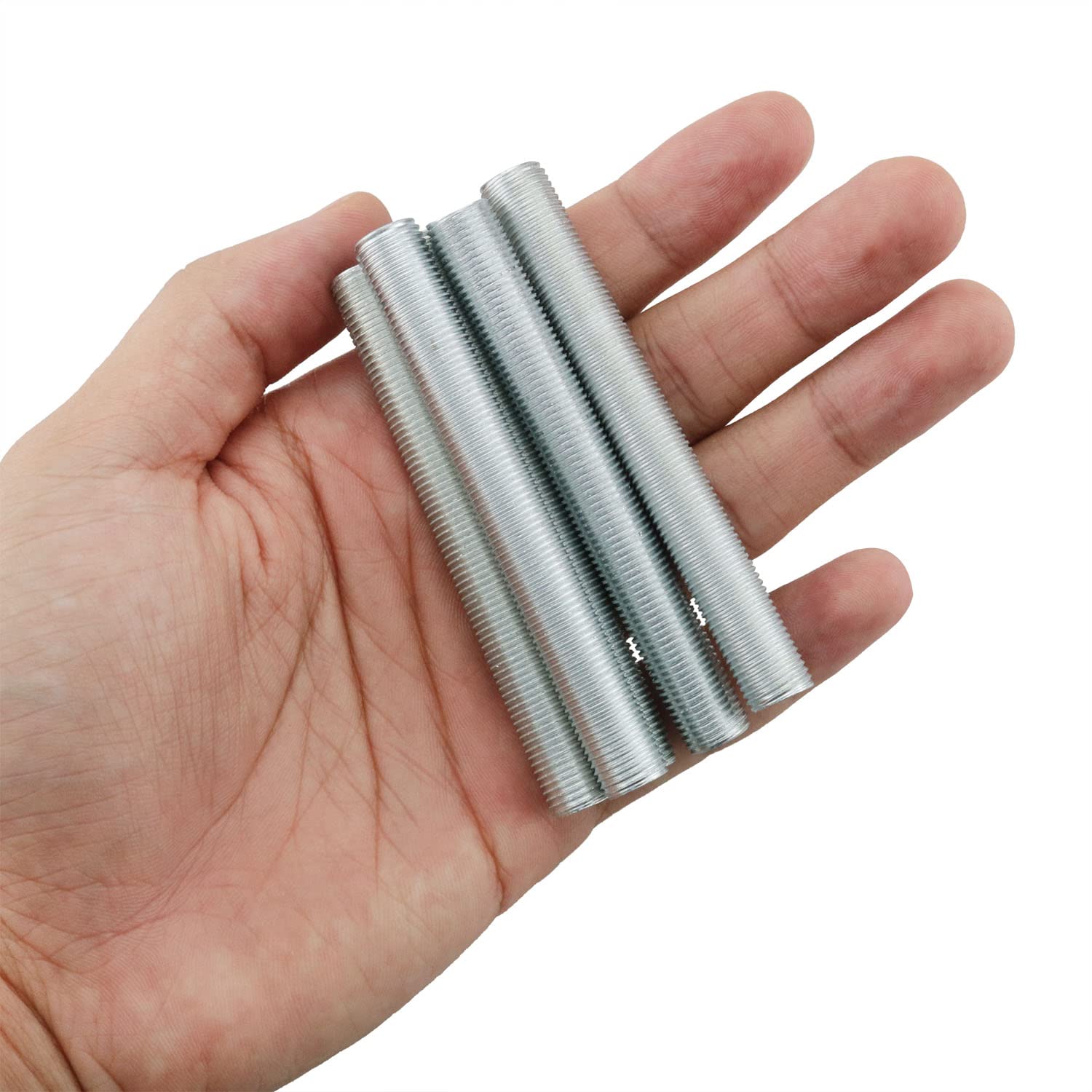 10x Lampenrohr-Nippel-Kit M10 – 80 Mm Lang, Verzinkt, Für Rohrverbindungen & DIY