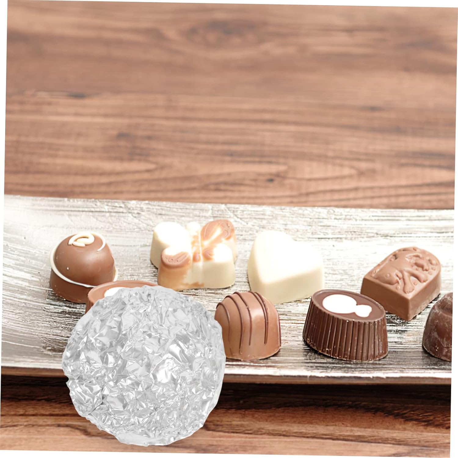 Cabilock 100pcs Reusable Aluminum Foil Wrapping for Chocolate Wrappers Jewelry Sealing