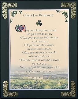 Retirement Blessing - May You Always Have Work For Your Hands - 8x10 with Green Matting