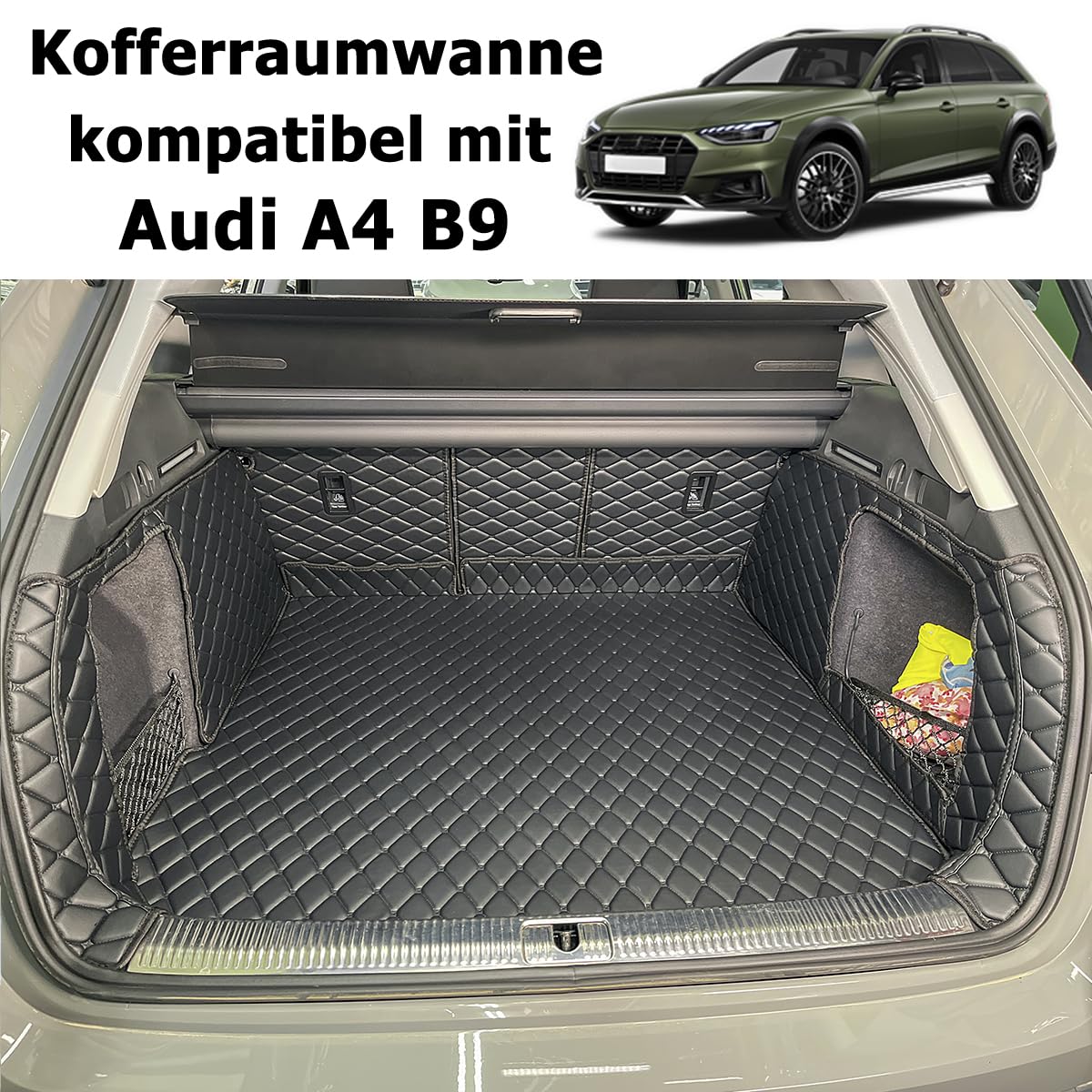 Kofferraumwanne für Audi A4 V (B9) Kombi (Avant) 2015-2025 | Kofferraummatte kofferraum schutzmatte