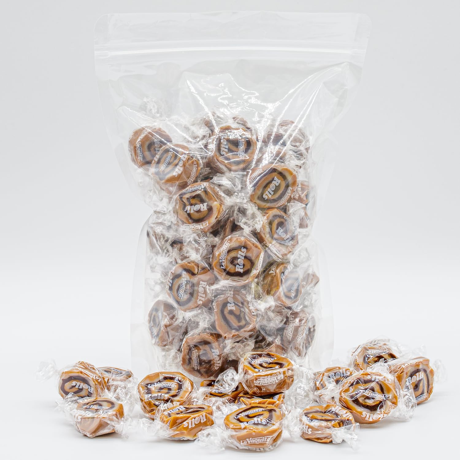 CHOCOLATE ROLLS Caramel Candy 3 lb – Bulk, Soft & Chewy, Individually Wrapped, Retro Candies