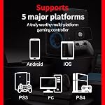 NBCP Game Controller for PS4, Gamepad Joystick Controllers for PlayStation 4, 1200mAh Battery/Dual Motors/6-Axis Gyro/3.5mm Audio Jack/Hall Effect Sensor （Black）