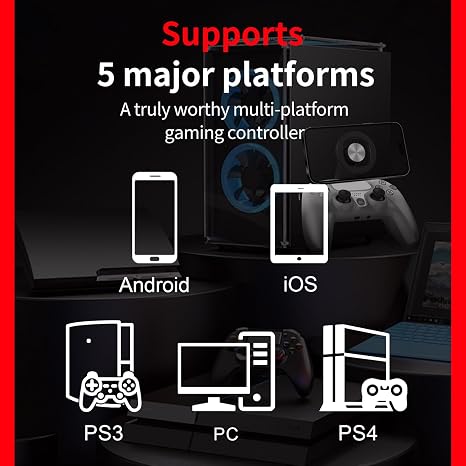 NBCP Wireless Controller for PS4,PS4 Pro/Slim/PC,Dual Hall Effect Triggers