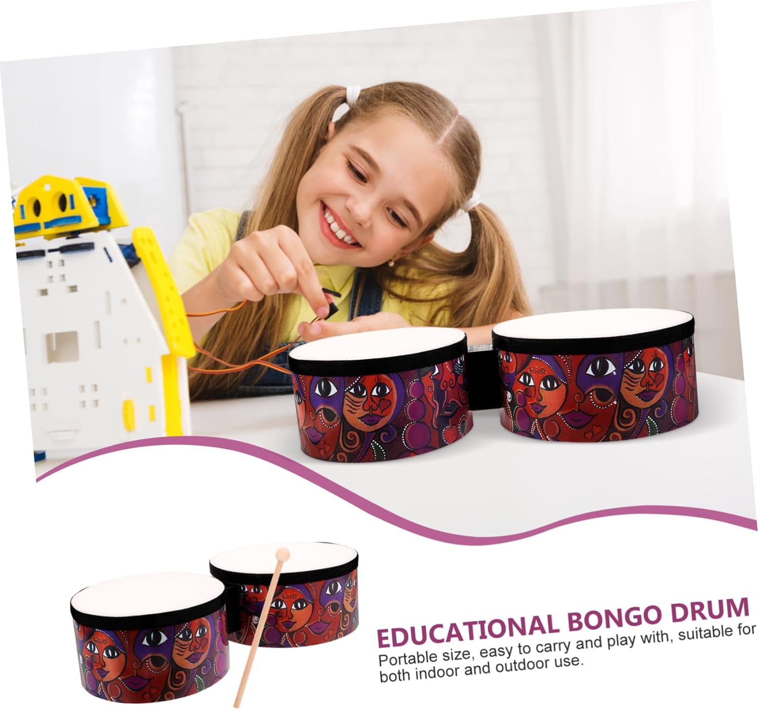 BESTonZON 1 Set Drum Percussion Instruments for Musical Instruments for Adults Bongos Kid Drum Drums for Age 8-12 Drums for Bongos for Bongos Drums 7 71LLfba0jyL. AC SL1500