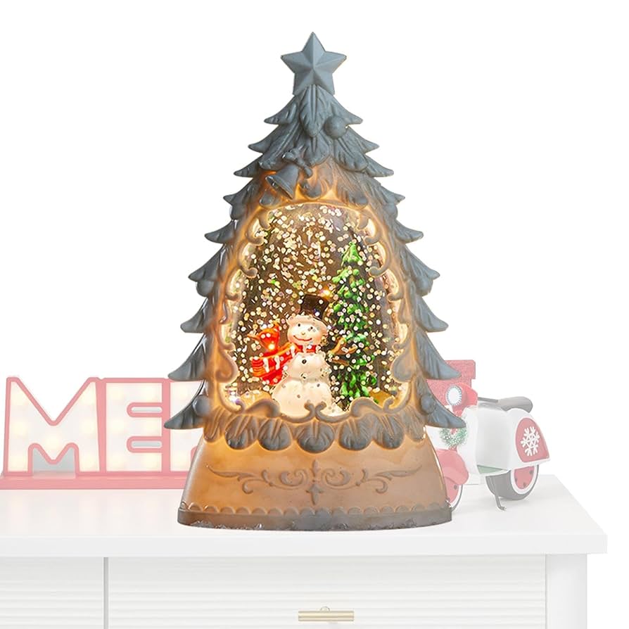 スノードーム││タイムズスクエアとクリスマスツリー│121 東京ドームシティで観覧無料イルミ！ ツリー＆シャボン玉、中に