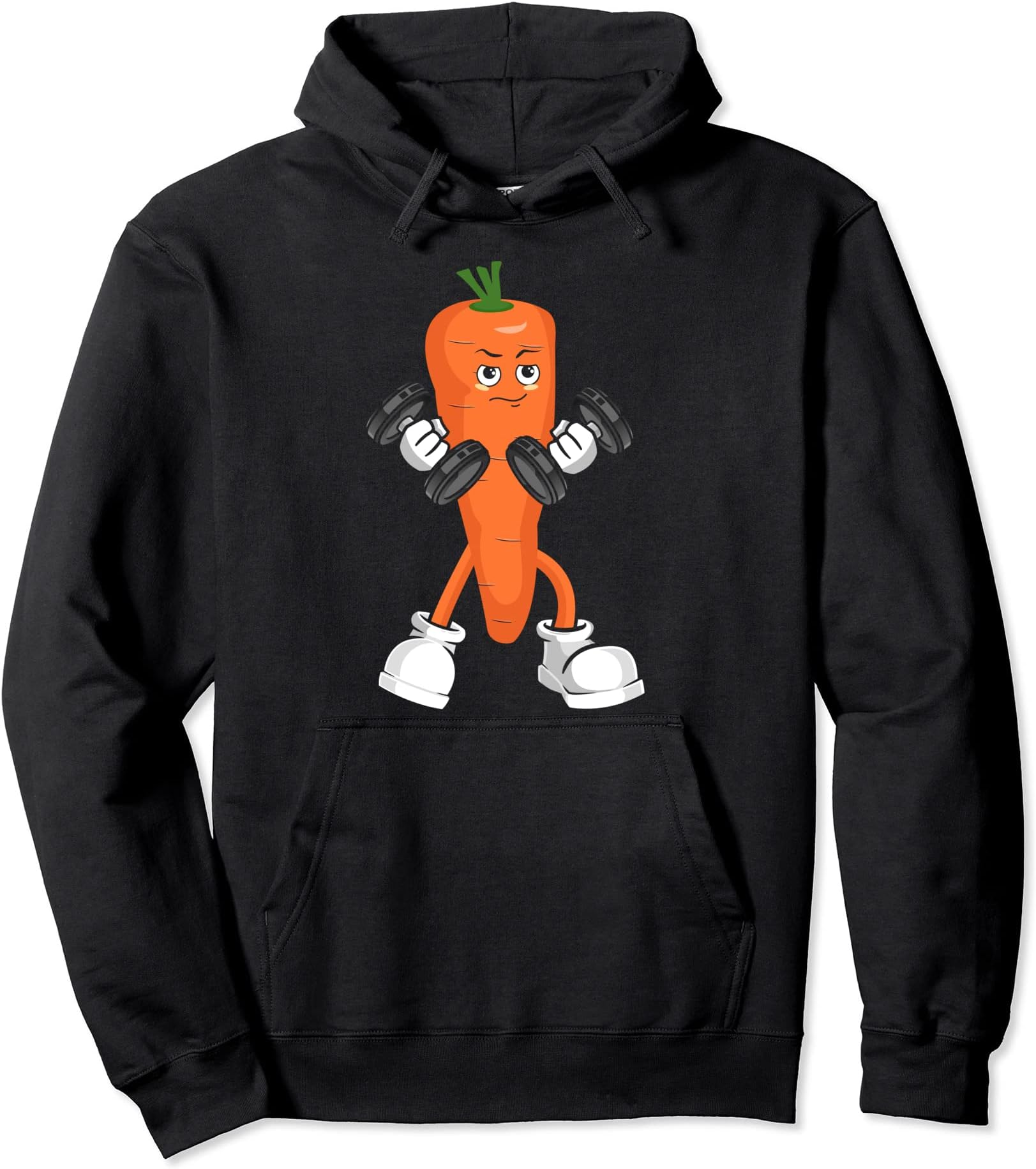 Carrot, Bodybuilding Fitness Gym Gear Workout Vegan Pullover Hoodie
