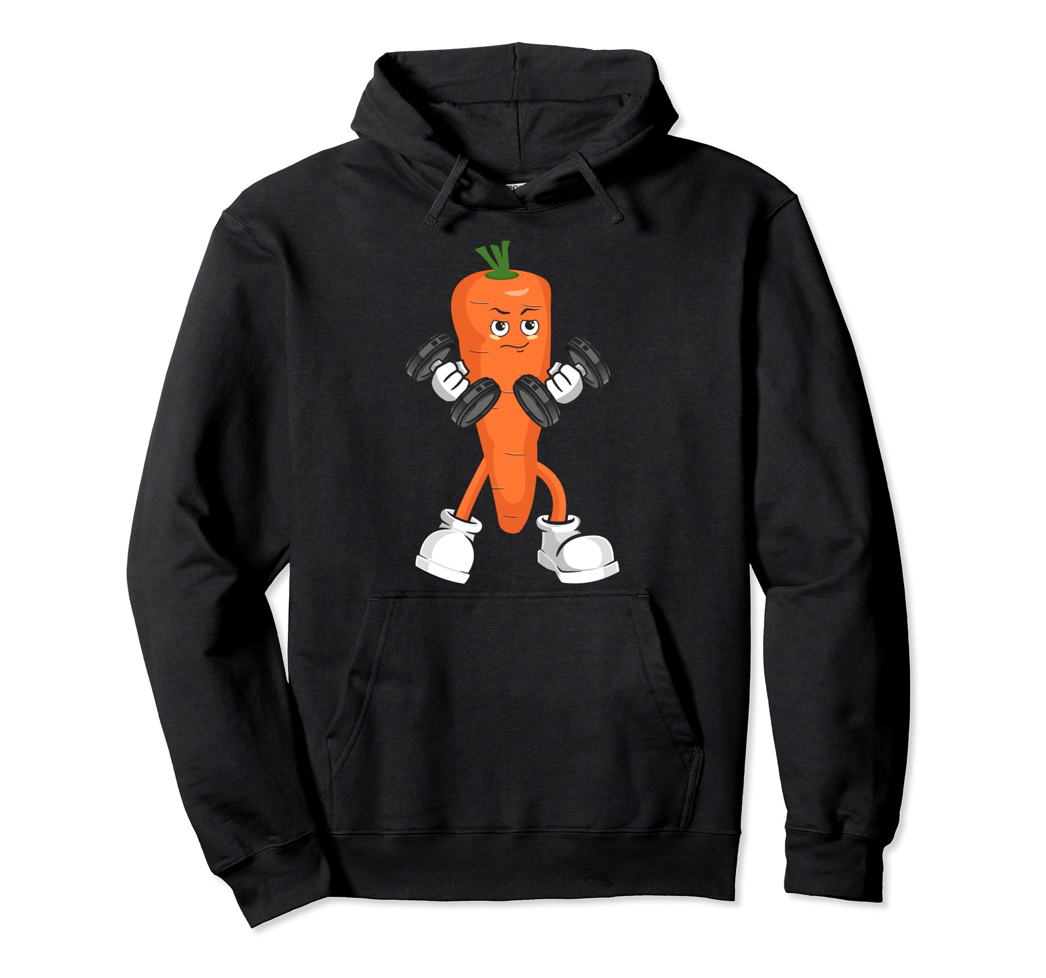 Carrot, Bodybuilding Fitness Gym Gear Workout Vegan Pullover Hoodie