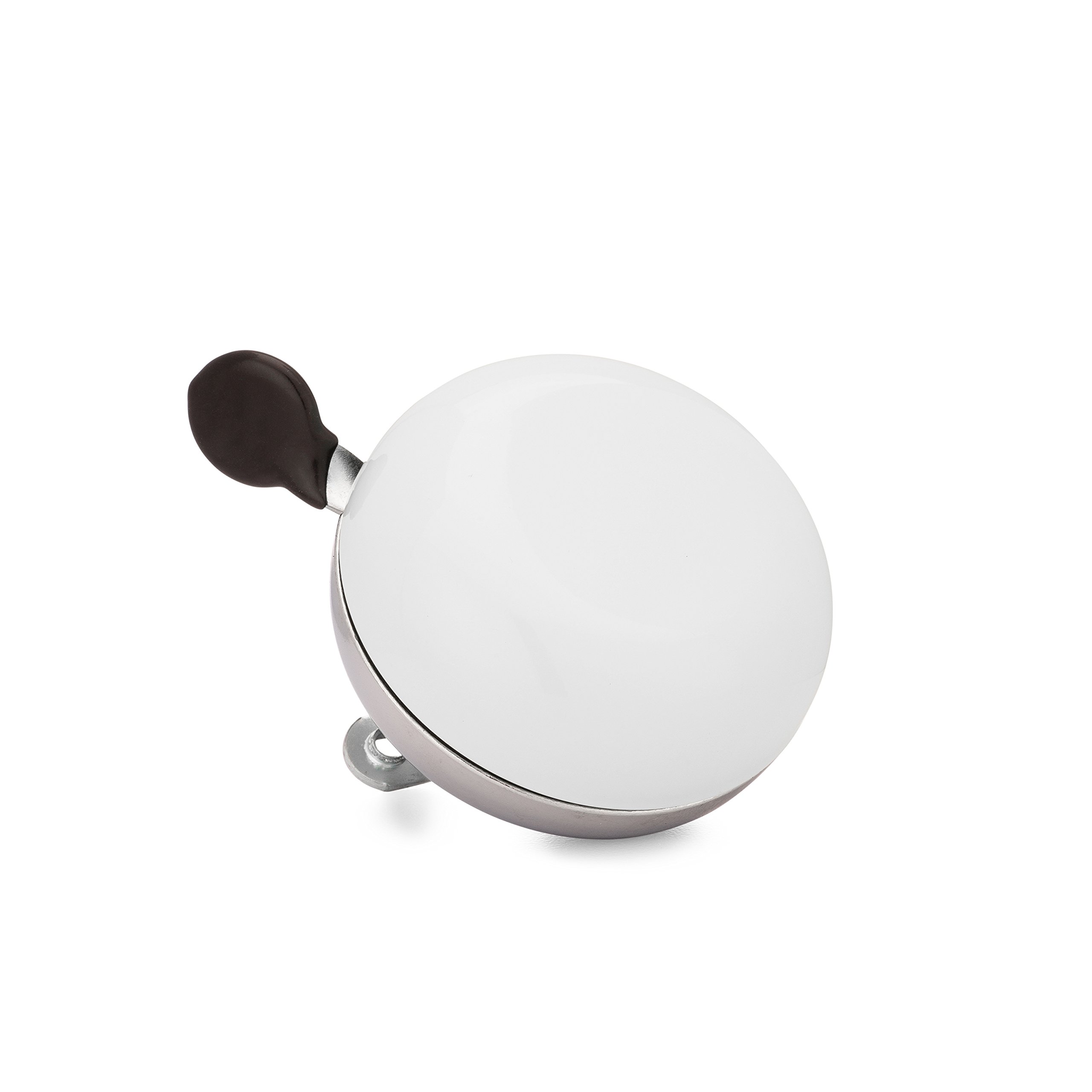 Kickstand Cycle Works - Campanello da Bicicletta Classico DING Dong, Bianco