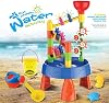 Waterwheel Funnel Table Set, 32Pcs Sand Water Play Table, Kids Play with Funnel Design, Ideal for Indoor, Outdoor, Beach & Garden (color)