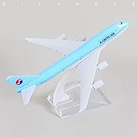Vista 5 de 747 Kit de Modelo de Avión Coreano-1/400 Modelo de Aviones de Metal Fundido a Presión con Soporte (6 pulgadas) Avión Boeing 747 Regalos