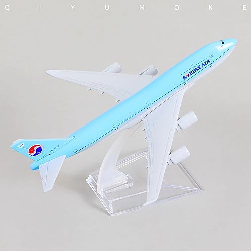 Miniatura 5 de 747 - Kit de avión coreano 1400 de metal fundido a presión con soporte (6 pulgadas) modelo de avión de aire Boeing 747, regalos para entusiastas de
