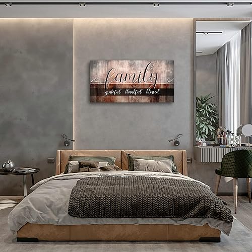 Miniatura 9 de Arte de pared en lienzo con citas inspiradoras para el hogar y la familia, arte de pared con texto en inglés «Home Sweet Home» enmarcado, con citas
