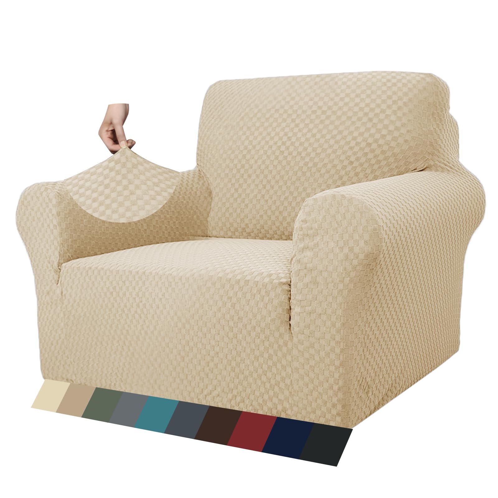 MAXIJIN Jacquard Sessel Wohnzimmer Sesselbezug Stretch für W