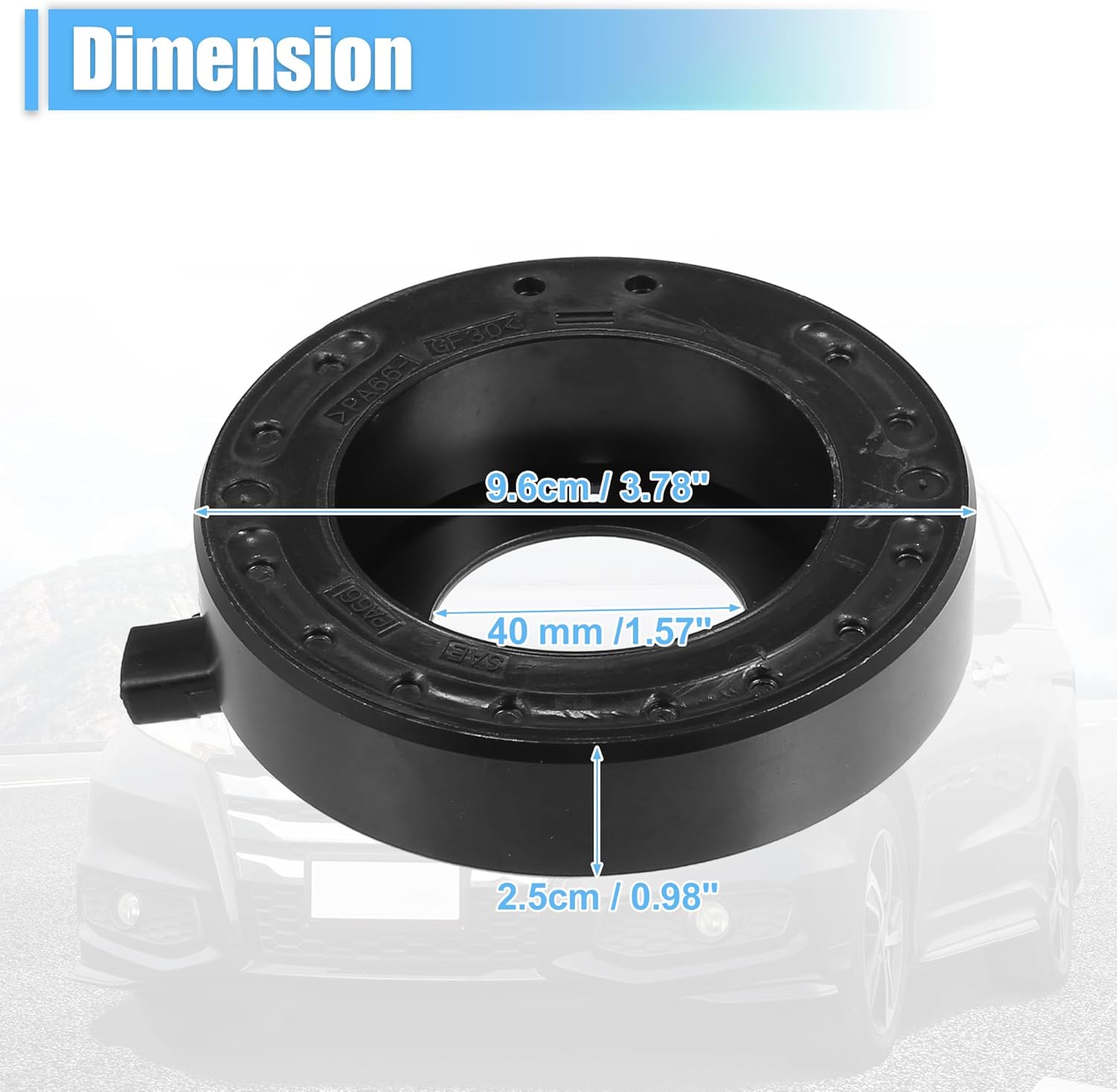 X AUTOHAUX 1 Pcs AC Compressor Clutch Replacement Fit for Honda Odyssey 2005-2007 Black