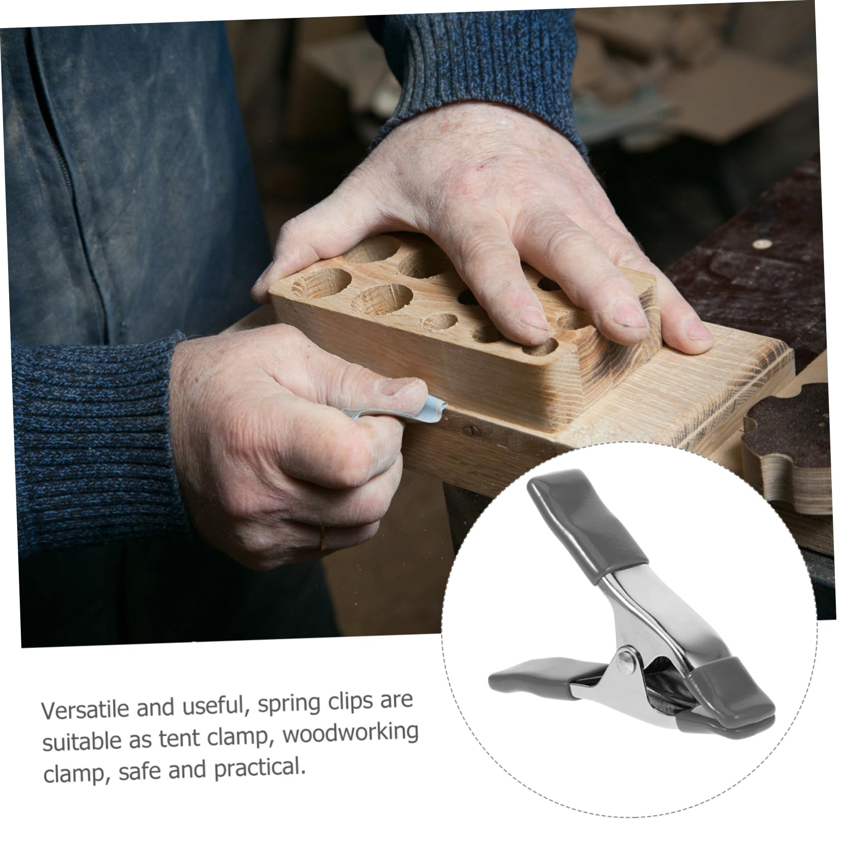 Angoily 6 Inch Heavy Duty Woodworking Spring Clamp A-shape Plastic Clip for Photography Backdrop and Arch Stand