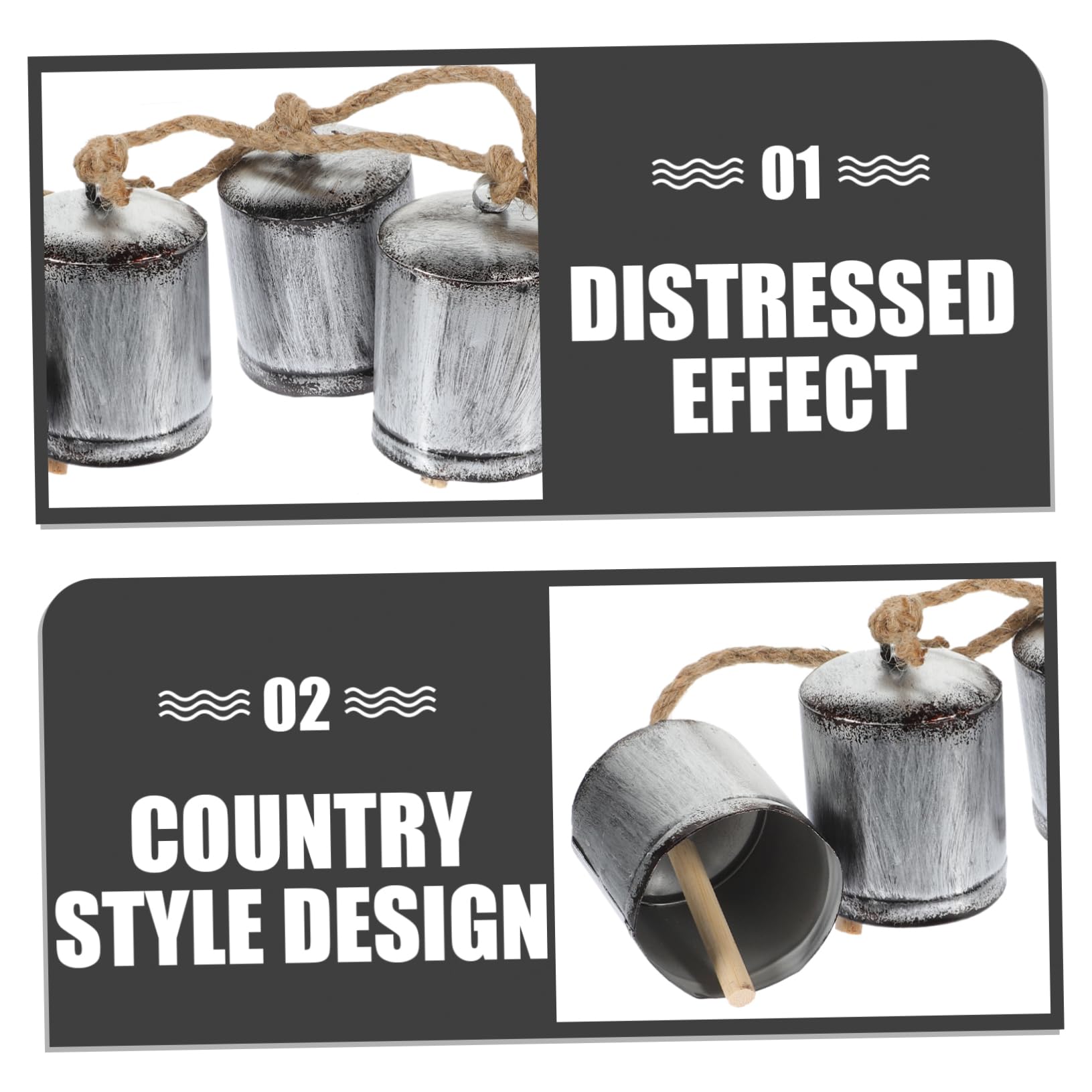 Amazon.co.jp: TOGEVAL 牛鈴 インテリア装飾 属製 ヴィンテージスル