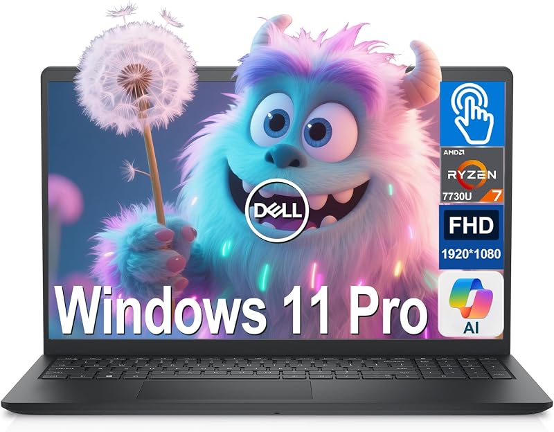 15 Touchscreen Laptop dc15255 for Business & Student, AMD R7 7730U(Beats Intel core i7-1355u), 16GB RAM 512GB SSD,15.6" FHD, Office 365 for the Web, Win11 Pro, 2026 New Model