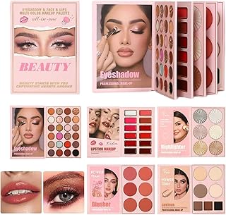 Makeup Eye Palette - 55 Color Glitter Kit, Fa...