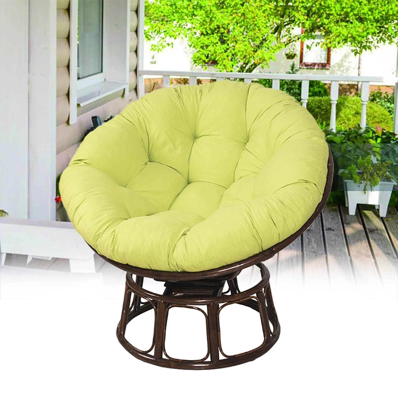 Coussin de jardin suspendu rembourré et ultra doux vert 120cm