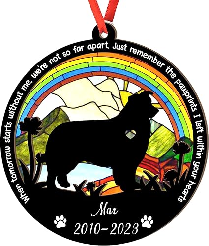 Miniatura 44 de Adorno de atrapasoles de setter irlandés personalizado, adorno de Navidad de Setter irlandés, regalo para perro amante, setter irlandés