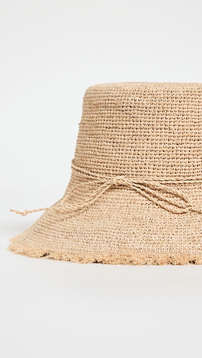 Hat Attack Women's Packable Raffia Bucket Hat