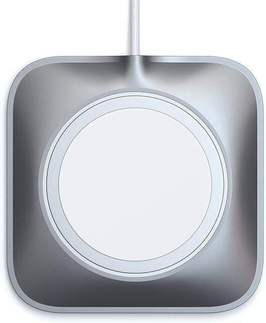 SATECHI Aluminum Dock for MagSafe Charger  Charger Not Included  For iPhone 14 Pro Max/14 Pro/14/14 Plus, iPhone 13 Pro Max/13 Pro/13 Mini/13, iPhone 12 Pro Max/12 Pro/12 Mini/12