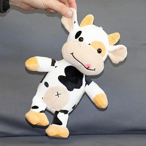 Miniatura 3 de BSTSELER Juguete de peluche de ganado vaca, almohada de leche grande de 12 pulgadas, peluche suave de ganado, almohada de abrazo de vaca, muñeca de
