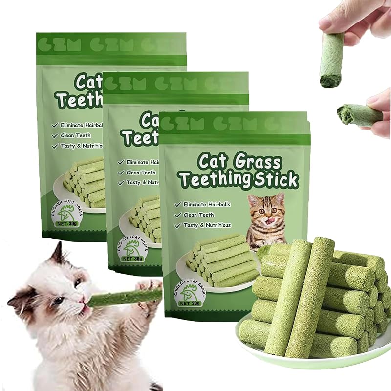 Bastões Mastigáveis de Capim para Gatos NGPCLYINYI, 18 Unidades