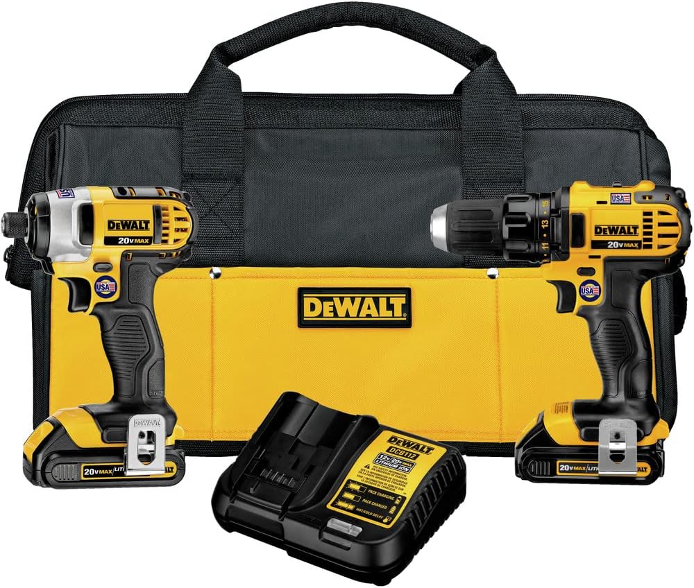 DEWALT 20V MAX Impact Driver and Drill Combo Kit (DCK280C2)