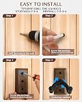 STRICH Support mural pour guitare 2 Paquet, porte-monnaie en bois de noyer noir pour guitare électrique acoustique, bass, Ukulele, violon, Mandolin, Banjo