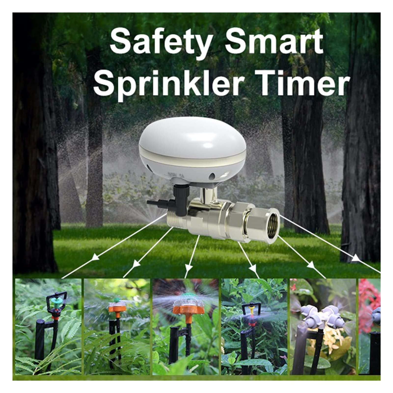 WIFI Válvula inteligente 1 pulgada IP66 Válvula de gas de agua inteligente impermeable Temporizador inteligente Ajuste Cantidad de gas de agua WiFi Válvula de vida inteligente(Option 3)