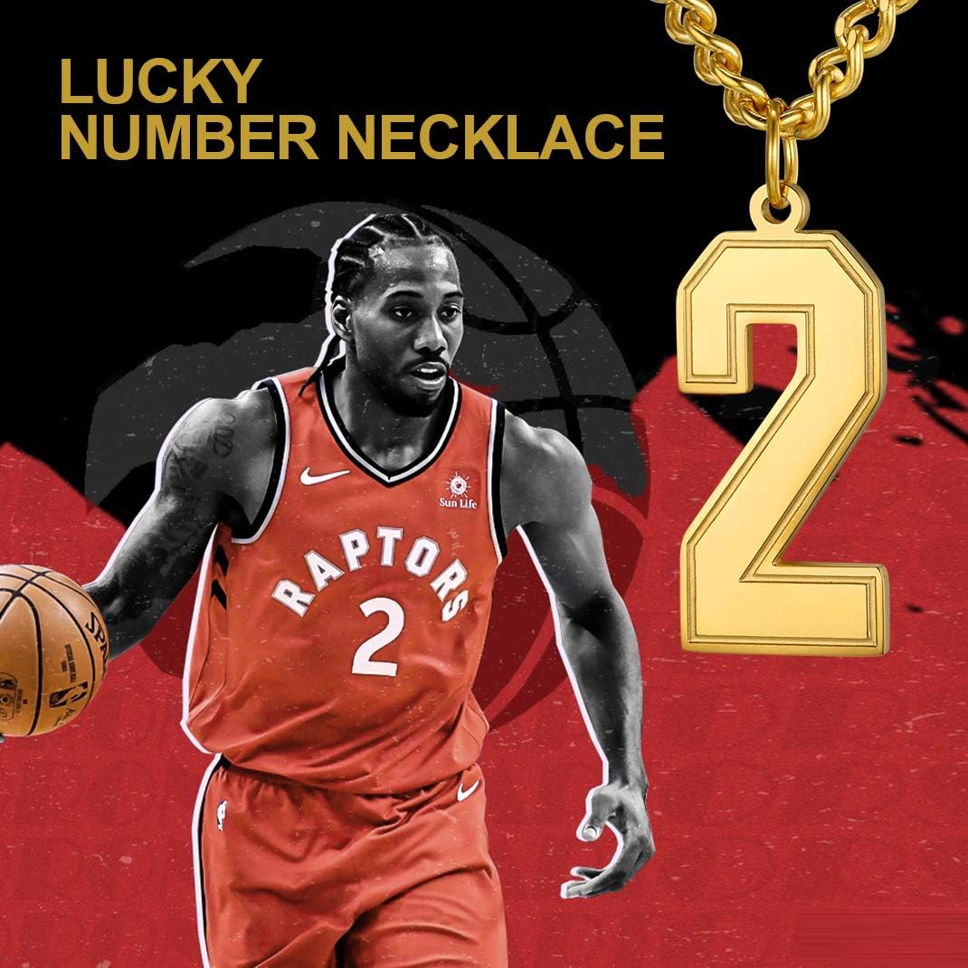 KeyStyle Number Necklace For Men Women, Custom Youth Baseball Necklaces with Numbers for Boys, Personalized Jersey Number Chain Sports Fans Pendant Soccer Football Basketball for Girls - Image 2