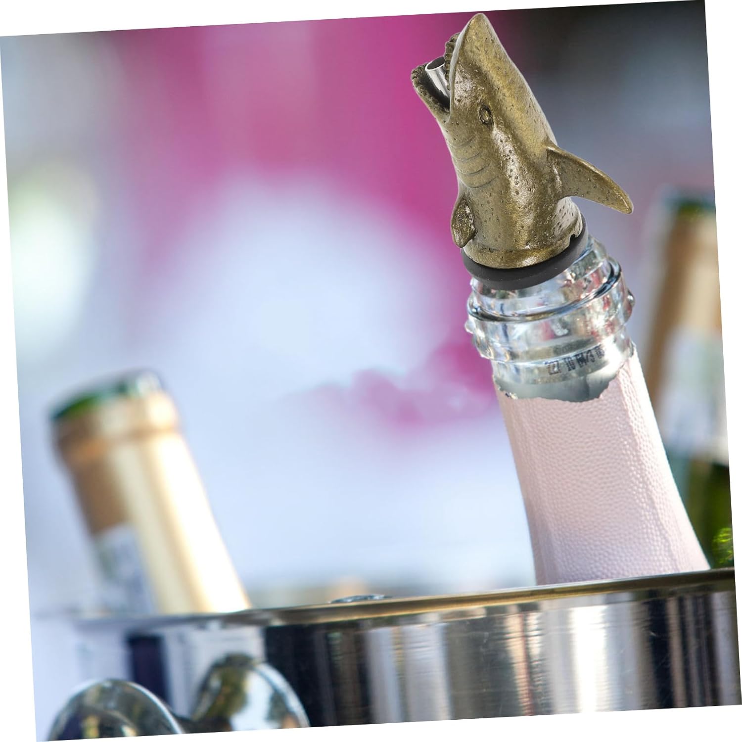 Shark Head Wine Pourer Alloy Bottle Pour Spout Oil Sprayer for Cooking Bartending Supplies