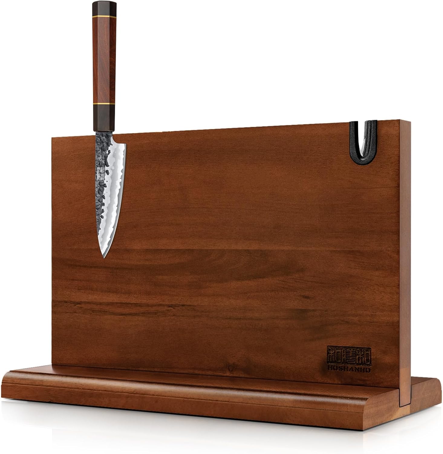 HOSHANHO Paring Knife 3.75 Inch Peeling knife, Razor Sharp Japanese VG10 Steel Core Small Kitchen Knife & Magnetic Knife Block 14 x 10 Inches, Double Sided Magnetic Knife Holder