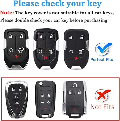 Miniatura 2 de Funda para llavero GMC para Chevy Silverado GMC Sierra 1500 2500HD 3500HD 5 botones TPU Key Fob Case Shell