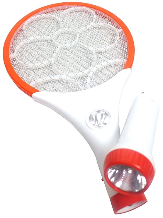 Onlite One Rechargeable Mosquito Bat With Led Torch (Orange)