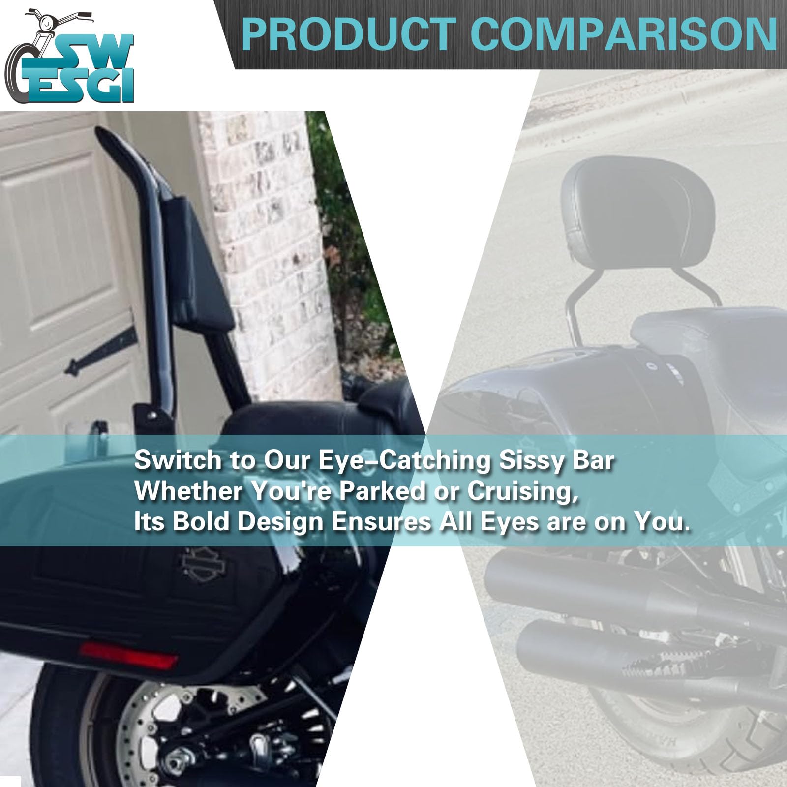 Detachable Passenger Backrest Pad Docking Sissy Bar For Harley Davidson Softail Models 2018-2023 For Harley Lowrider S ST FXLR FXRST FXLRS FXLRST Sport Glide FLSB Dyna Black - View #11