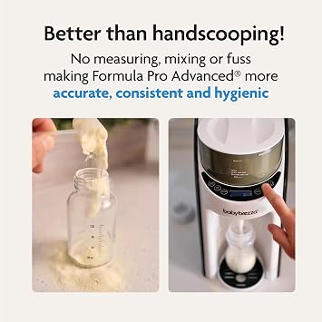Baby Brezza Formula Pro Advanced Formula Dispenser Machine - Automatically Mix a Warm Formula Bottle Instantly - Easily Make Bottle with Automatic Powder Blending, White