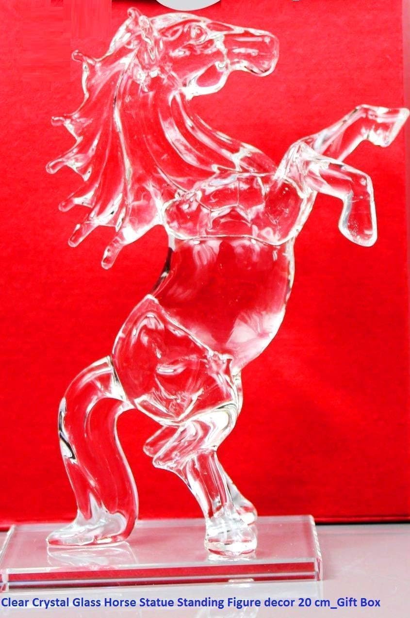 SEGOY Horse Ornament – Dazzling 20cm Glass Horse Figurine Gift for Her, Daughter & Granddaughter – Elegant Crystal Home Decor Sculpture